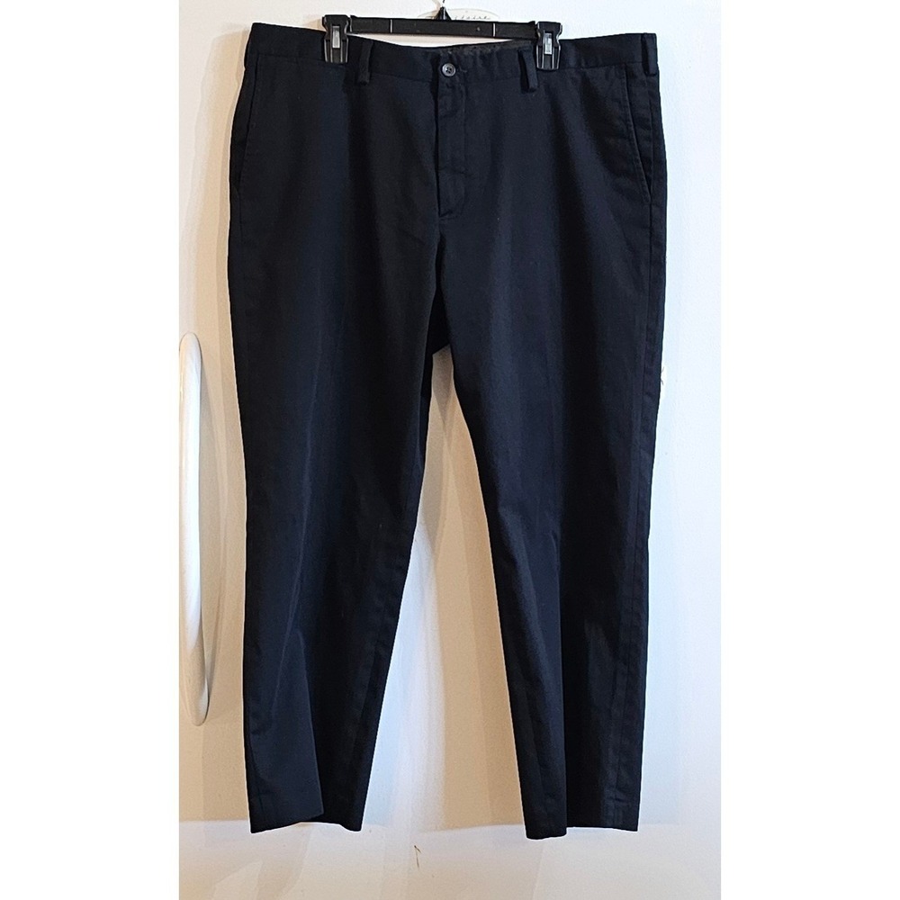 Eddie Bauer Mens Black‎ Flat Front Chino Pants Size 40x29